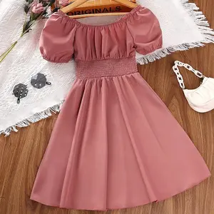 Sommer 6 8 10 12 14 Jahre Alter Großhandel Kinder kleider Teen Kleidung Lagerung Teenager Mädchen Kleidung Kinder kleider für Mädchen Kleid