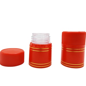 Tapa plástica colorida a prueba de manipulaciones de 33*47mm para botellas de whisky, tapa de botella de vodka de plástico Guala de Color rojo - Product Image 4