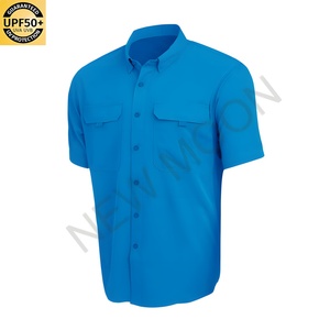 Camisa de Pesca Personalizada para Hombre, Protección Solar, Doble Bolsillo, Abertura Trasera, Manga Corta, Ropa de Trabajo Informal - Product Image 5