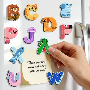 Jouet éducatif pour enfants, lettres de l'alphabet en forme d'animaux mignons, lettres <span class=keywords><strong>ABC</strong></span>, décoration de réfrigérateur, cadeau - Product Image 1