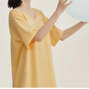 Casa <span class=keywords><strong>donna</strong></span> Sleep Wear pigiama Oversize t-shirt Plus Size abbigliamento <span class=keywords><strong>donna</strong></span> estate Set completo <span class=keywords><strong>cotone</strong></span> pigiameria <span class=keywords><strong>donna</strong></span> 100% <span class=keywords><strong>cotone</strong></span> L/C - Product Image 4