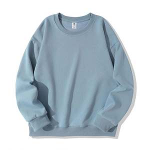 H5490 Wholesale Custom 300 Gsm Cotton Blends Sweatshirts Men Blank <b>Drop</b> Shoulder Sweatshirts - Product Image 6