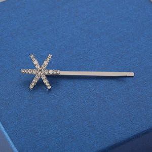 Pince à cheveux coréenne en alliage de zinc électroplaqué, double étoile à cinq branches, pince latérale pour frange, accessoire de coiffure pour femme, style japonais et coréen - Product Image 2