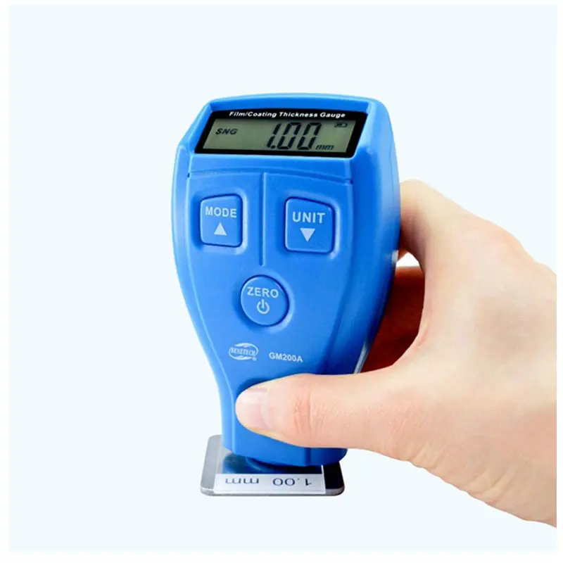 Medidor de espesor de pintura de recubrimiento GM200A, dispositivo de medición de espesor de película de coche portátil