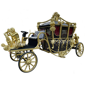 ZOWN Electric Sculpture Styles Customized Color <b>Amusement</b> Rides Royal Horse Carriage Wedding Four Wheel Horse Wagon Outdoor - Product Image 1