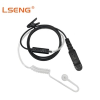 Écouteur acoustique LSENG Inline PTT avec tube acoustique, casque talkie-walkie, charge Type-C ENC pour Motorola XIR
