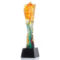 Quantité minimale de commande, verre dépoli, forme personnalisée, coeur, étoile, couronne, résine, prix, plaque d'or, trophée, globe 3d, cristal, métal, trophée