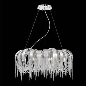 Customization Circular Soft Fitting Aluminum Chain Personality Artistic Fringed Originality Modern Tassel <b>Chandelier</b> - Product Image 4