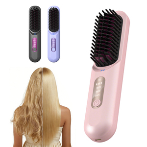 Brosse lissante sans fil de bonne qualité, lisseur électrique pour cheveux, peigne sans fil pour usage domestique - Product Image 1