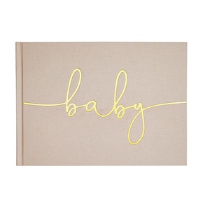 Sách Lưu Niệm Phong Cảnh Bìa Cứng Bằng Vải Lanh Tự Nhiên Tùy Chỉnh Sách Ký Ức Bé Gái Hiện Đại Đẹp Album Nhật Ký Năm Đầu - Product Image 2