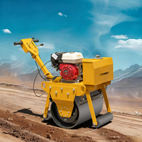 Rouleau compresseur vibrant autoporté FURD FYL-600 à tambour unique, haute puissance, 70 Hz, force d'excitation 15 KN, avec pompe, pour travaux routiers