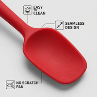 Ensemble de 6 spatules en silicone de qualité professionnelle - Cœur renforcé, résistant à la chaleur, grattoirs anti-rayures pour boulangerie professionnelle