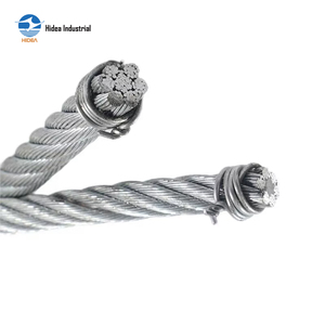 Câble métallique non galvanisé HIDEA, spécification fédérale RR-W-410, 6*24+7FC, 6*12+7FC, électrogalvanisé, amélioré pour l'industrie de l'acier et des charrues - Product Image 2