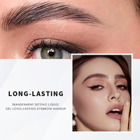 Gel pour sourcils liquide de maquillage imperméable à l'eau, marque privée personnalisée, maintien laminé, coiffage des sourcils