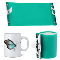 Pince de sublimation SCCFMM pour tasses, enveloppe en silicone pour mugs, pince de fixation réutilisable 3D pour presse à chaud sous vide - pour l'impression de tasses