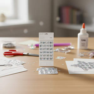 Adesivi con Strass Ilan, 24 Pezzi, Colore 01 Trasparente, Pegatinas Brillantes Rotonde - Product Image 3