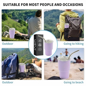 Vaso Térmico Mini <span class=keywords><strong>de</strong></span> Acero Inoxidable <span class=keywords><strong>de</strong></span> 3oz con Tapa y Popote, Vaso <span class=keywords><strong>de</strong></span> Chupito Aislado <span class=keywords><strong>al</strong></span> Vacío, Taza <span class=keywords><strong>de</strong></span> Viaje Portátil para Niños y Adultos - Product Image 2