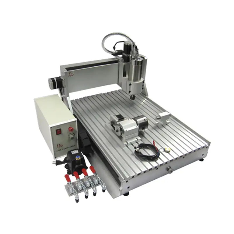 4 axis 800W LY CNC Router 6040 Z-VFD china cnc milling machine for for aluminum metal wood with assembled & tested well