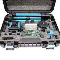 Niveau laser croisé numérique portable 4D 16 faisceaux verts sans fil 360° avec trépied