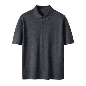 Maglietta da <span class=keywords><strong>uomo</strong></span> con girocollo a girocollo in <span class=keywords><strong>lana</strong></span> a maglia Fine Casual a maniche corte da <span class=keywords><strong>uomo</strong></span> - Product Image 3