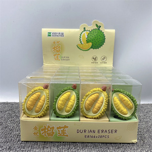 Yubon 20 pièces fruits Durian en forme de gomme mignon et de grande valeur étudiant papeterie créative sans trace gomme coréen papeterie Bundle - Product Image 1