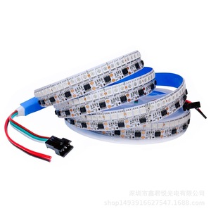 ไฟแถบอัจฉริยะ 5050 RGB LED 180 ดวงต่อเมตร แผงวงจรสีขาวขนาด 17 มม. 12V ชิป Ws2811 พร้อมรีโมทคอนโทรล ควบคุมสีได้หลากหลาย สร้างบรรยากาศ - Product Image 4