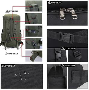 BPL67 C6 Mochila de caza impermeable de gran capacidad para hombres Cierre de cremallera Bolsa de senderismo para montañismo y Camping - Product Image 5