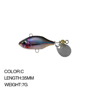 Leurre vibrant miniature <span class=keywords><strong>pas</strong></span> <span class=keywords><strong>cher</strong></span> en vente, 35 mm, 7 g, cuillère artificielle en plastique, leurre à spinner dur avec hameçon, leurre à fond coulant - Product Image 3