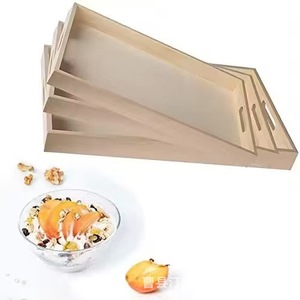 Plateau rectangulaire en bois pour fruits, idéal pour la maison, les restaurants, Instagram et les hôtels ; convient pour le thé et les collations. - Product Image 2