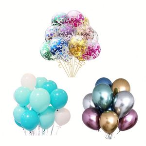 Ballons en latex de haute qualité avec logo personnalisé pour fête d'anniversaire, fête de remise de diplôme, décoration de fête, blanc nacré, or métallique, 5 pouces - Product Image 2
