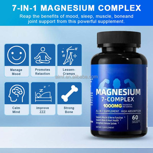 Complexe de <span class=keywords><strong>magnésium</strong></span> 7-en-1 à haute absorption, 1000 mg par dose, avec vitamines D3 et <span class=keywords><strong>B6</strong></span>, soutient la santé musculaire, osseuse et immunitaire, végétarien, pour adultes - Product Image 2