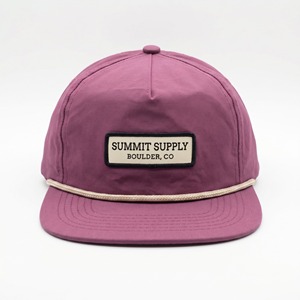 Casquettes Snapback personnalisées OEM avec logo tissé, casquettes à 5 panneaux, casquettes en nylon non structurées - Product Image 2