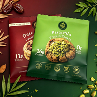 Sachet personnalisé pour biscuits aux pépites de chocolat 8g 10g 16g, sachet refermable de qualité alimentaire, pochette mate en aluminium pour collation saine