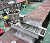 Machine à beignets professionnelle à une seule rangée, électrique, avec écran numérique, mini-friteuse à beignets en acier inoxydable