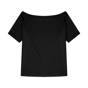 เสื้อยืดผู้หญิงผ้าฝ้ายคุณภาพสูง ทรงหลวม ไม่มีปก แข<span class=keywords><strong>น</strong></span>สั้น แบบเรียบง่าย สไตล์แฟชั่<span class=keywords><strong>น</strong></span> ผลิตจำ<span class=keywords><strong>น</strong></span>วนมาก เป็นมิตรกับสิ่งแวดล้อม - Product Image 6