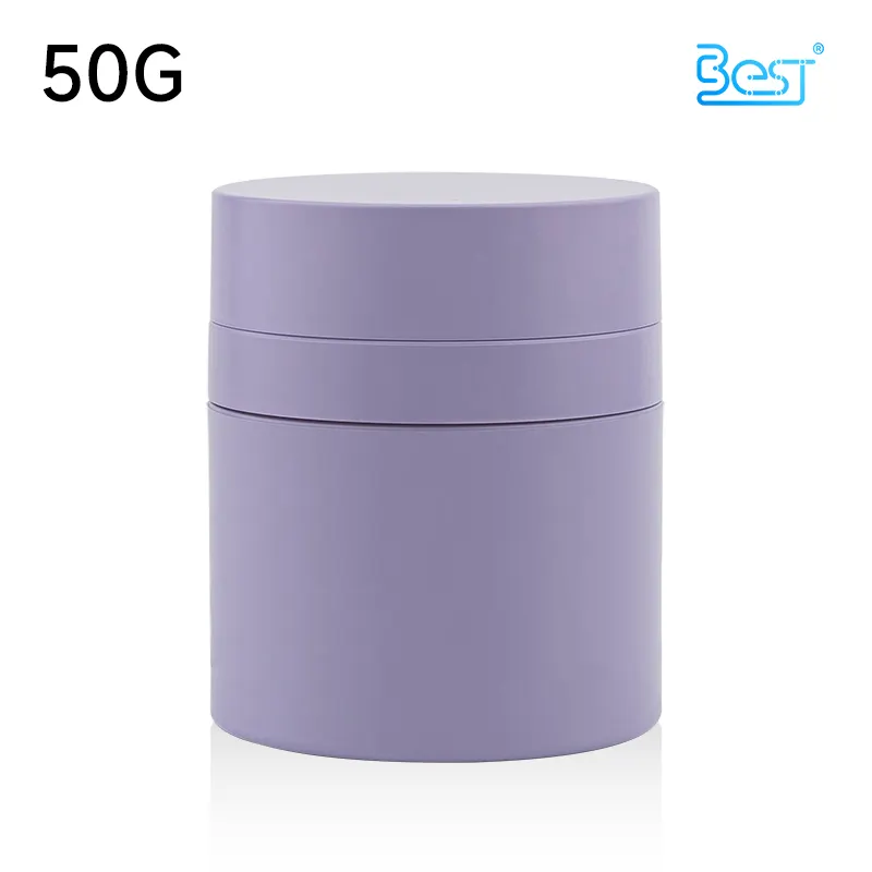 15g 30g 50g matt lila gefrostet Luxus Acryl Kunststoff Hautpflege Verpackung Airless Pump Creme Feuchtigkeit creme Glas