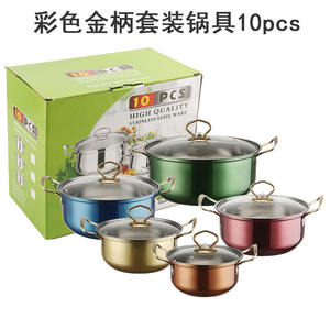Vente directe d'usine 5 pièces ensemble de marmite casserole à lait ustensiles de cuisine en acier inoxydable 304 <span class=keywords><strong>les</strong></span> ustensiles De Cuisine - Product Image 5