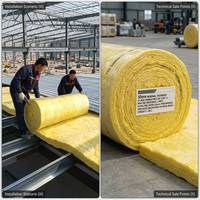 Lembaran Insulasi Glasswool Berlapis Foil Ketebalan 50mm dengan Desain Modern untuk Bangunan Pracetak