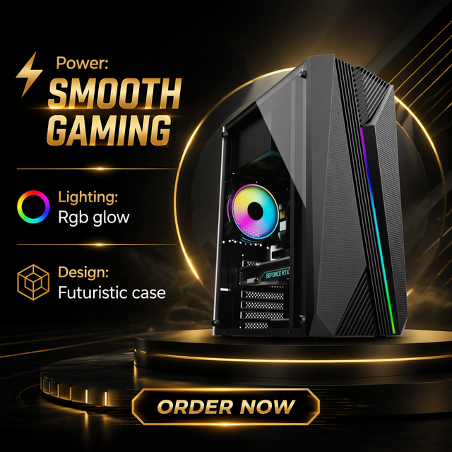 Dunao Whole Sales Mid Tower Gaming PC Cases with Acrylic LED Trips Panel Side Panel Window Audio Front Ports