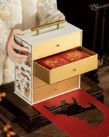 Nouvelle boîte-cadeau écologique pour gâteaux de lune UV, emballage de 8 pièces, boîte-cadeau haut de gamme pour le festival de la mi-automne avec personnalisation