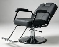 Fauteuil de Barbier Ergonomique Populaire avec Base Hydraulique Robuste Noir – Mobilier de Salon pour Hommes et Salons de Coiffure