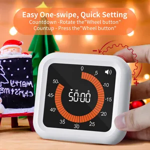 New Design Rotary Timer Smart Silent Visual Analog Timer For Kids And Adults Optional Alert Hour Meter For Kitchen Indoor