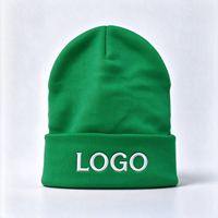 Bonnet en tricot à revers avec logo brodé personnalisé, chaud en acrylique pour l'hiver, pour hommes et femmes, vente en gros, sports de plein air