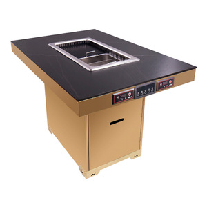 Commercial Stainless Steel Smokeless Electric <strong>Grill</strong> for Korean <strong>BBQ</strong> Restaurants <strong>Indoor</strong> Tabletop <strong>Grill</strong> Exhaust Fan Touch Control - Product Image 6