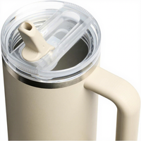 Gobelets isothermes en acier inoxydable, tasses de voyage isolées avec poignée pour l'extérieur, gobelets à café et à eau personnalisables avec logo