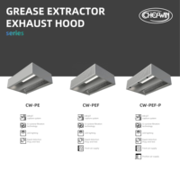 Hotte d'extraction commerciale en acier inoxydable avec alimentation en air frais pour restaurant, hôtel, cuisine ouverte