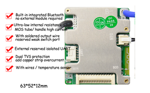 Jbd thông minh BMS sp14s004 7-14S 20A 30A 40A với BT 24V 36V 48V 52V 13S 10S Liion Lipo thông minh BMS 30A đỉnh 90A - Product Image 2