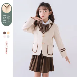 Otoño nuevo estilo británico estilo universitario uniformes escolares para niños niñas Escuela Primaria clase uniforme rendimiento Zapatos de vestir - Product Image 3