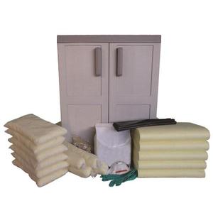 Ttake Spill Kit For Chemicals In <b>Cabinet</b> With Absorbent Pads And Gloves - Product Image 1