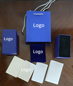 Caja de Joyería de Marca Azul Famosa Directo de Fábrica para Mujer, Empaque de Regalo de Lujo, Caja para Pulsera, Anillo y Accesorios, Juego Completo - Product Image 1